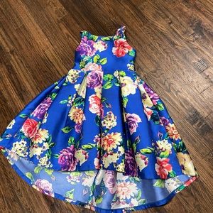 Rare Editions youth hi-low dress.